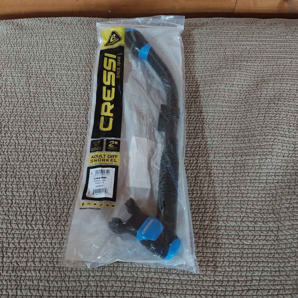 CRESSI snorkel tube Adult Supernova DRY Black Blue C4‎